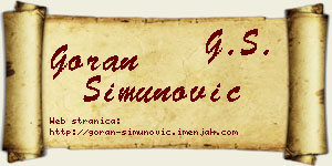 Goran Simunović vizit kartica